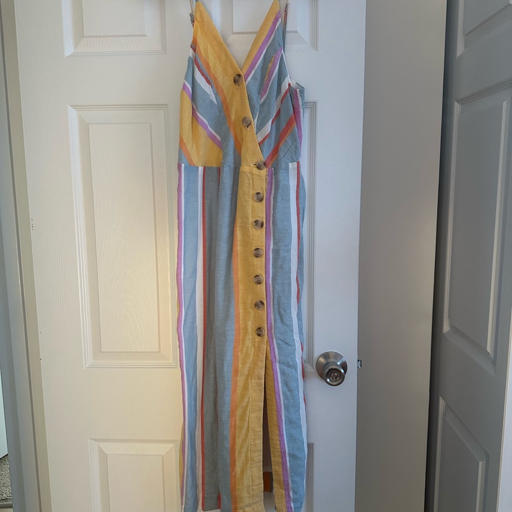 Striped Multicolor Maxi Dress